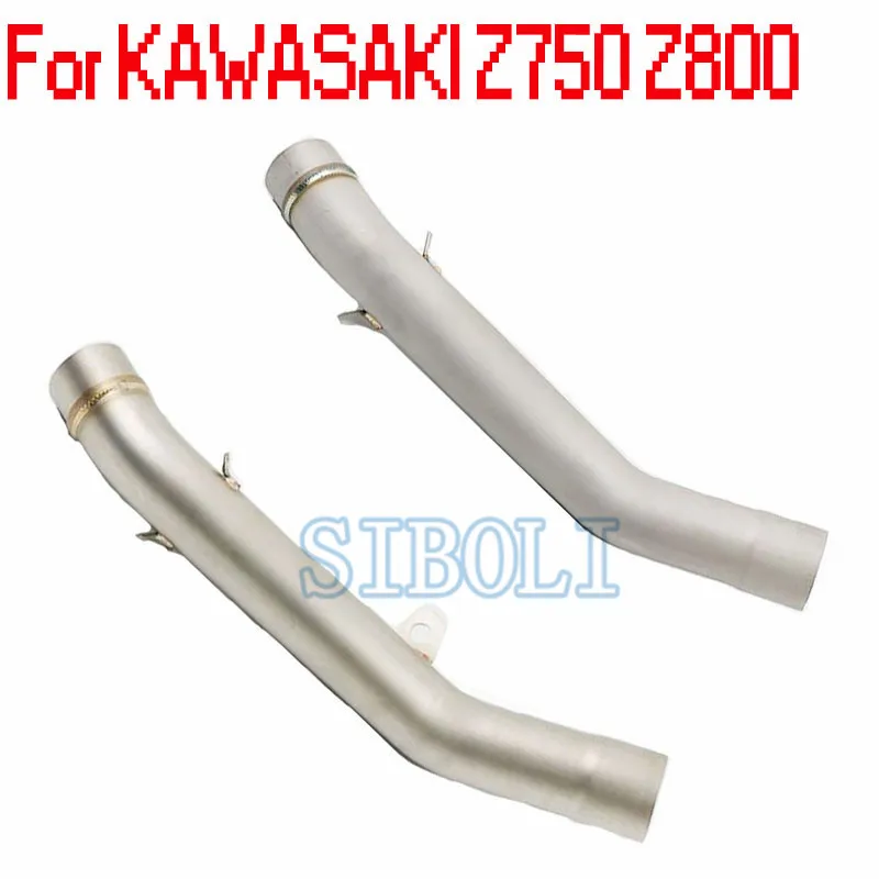 

Motorcycle Exhaust MUFFLER Contact Middle Mid Pipe For KAWASAKI Z800 2013-2016 Z750 2010-2014 Without Exhaust Slip-on AK220