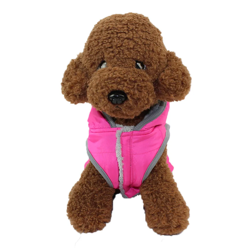 Transer Ropa Perro, зимняя теплая одежда для собак, кошек, щенков, костюм из полиэстера, куртка, пальто, Manteau Chien 18 Dec18 - Цвет: Бургундия