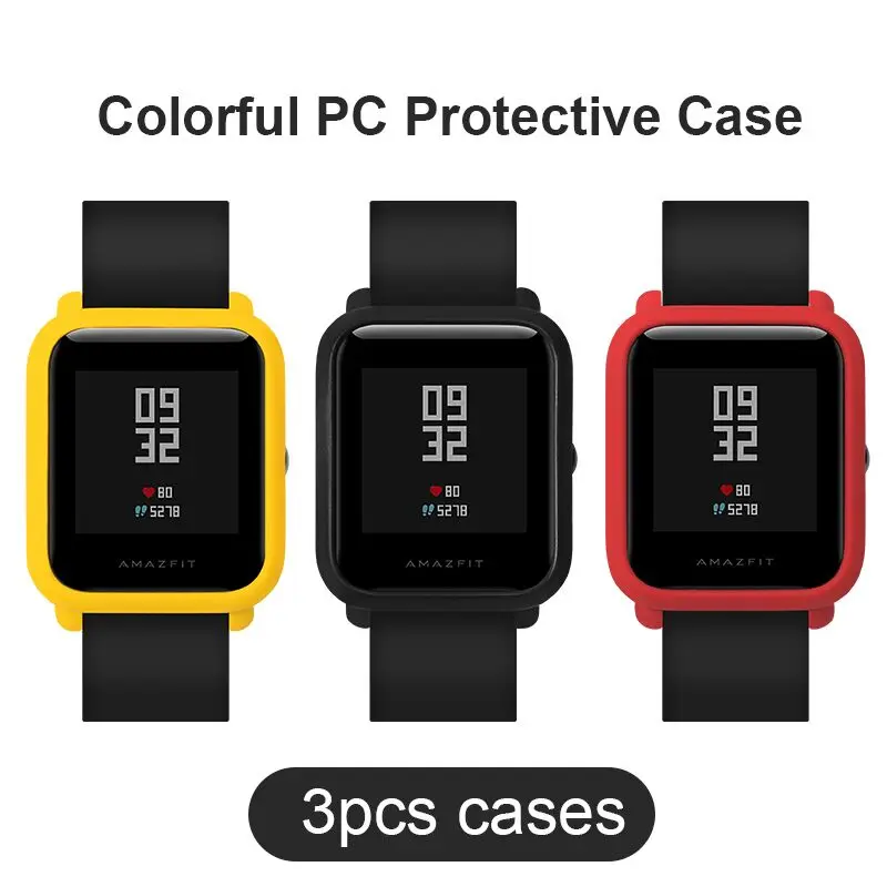 SIKAI 3 шт PC чехол для Huami Amazfit Bip Bit Youth Edition защитный Xiaomi Оригинальный часов|Бамперы| |