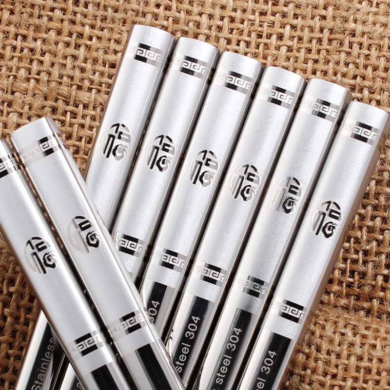 

JueQi 304 Stainless Steel Chinese Chopsticks Wheat Straw Portable Travel Chopsticks Kids Reusable Food Sticks For Sushi 1 Pair