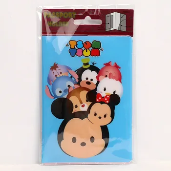 

Tsum Tsum Disne Super Meng Cartoon Passport Clip PVC Cartoon Creative Transparent Document Holder Passport Cover