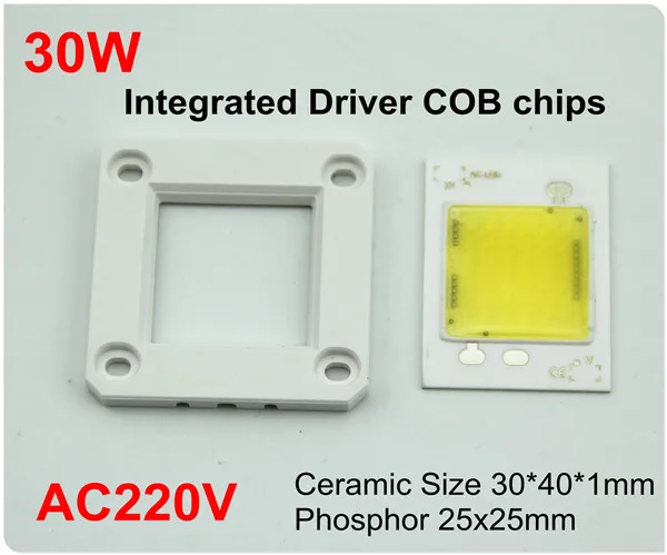 2 шт./лот 30 Вт светодиодные чипы высокой мощности 220 В переменного тока светодиодный модуль 30 Вт
