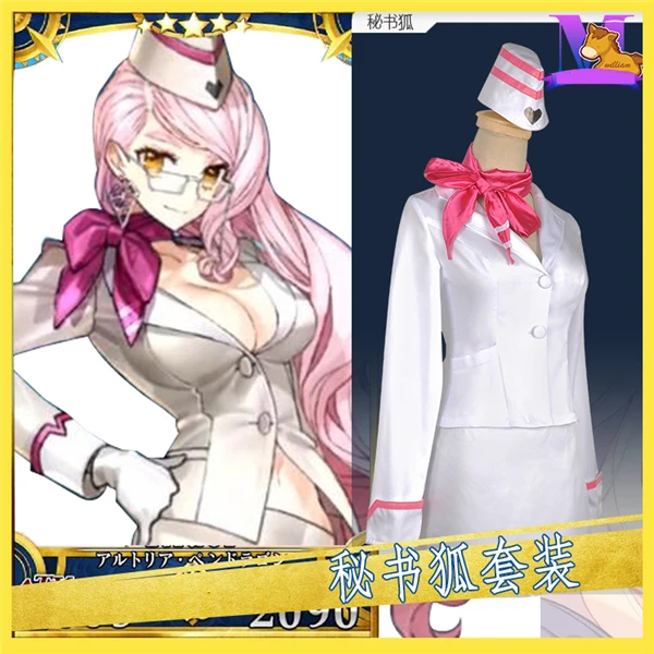 Судьба/Grand для FGO tamamo no Mae секретарь лисы костюм медсестры для косплея форма Бесплатная доставка