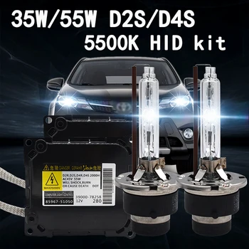 

SKYJOYCE D2S D4S HID Xenon Kit 35W 55W 5500K Fast Bright D2S D4S HID Bulb Original D2S D4S HID Ballast 85967-51050 D4S HID Kit