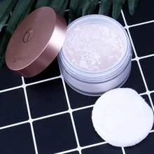 Гладкая матовая рассыпчатая пудра с косметической пуховкой водостойкая прозрачная пудра для отделки лица