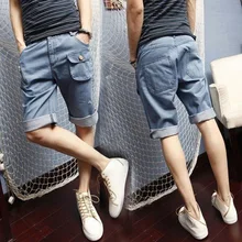 Thintenda летние джинсовые шорты мужские повседневные мужские шорты Карго с карманами повседневные потертые мужские джинсы из хлопка шорты больших размеров