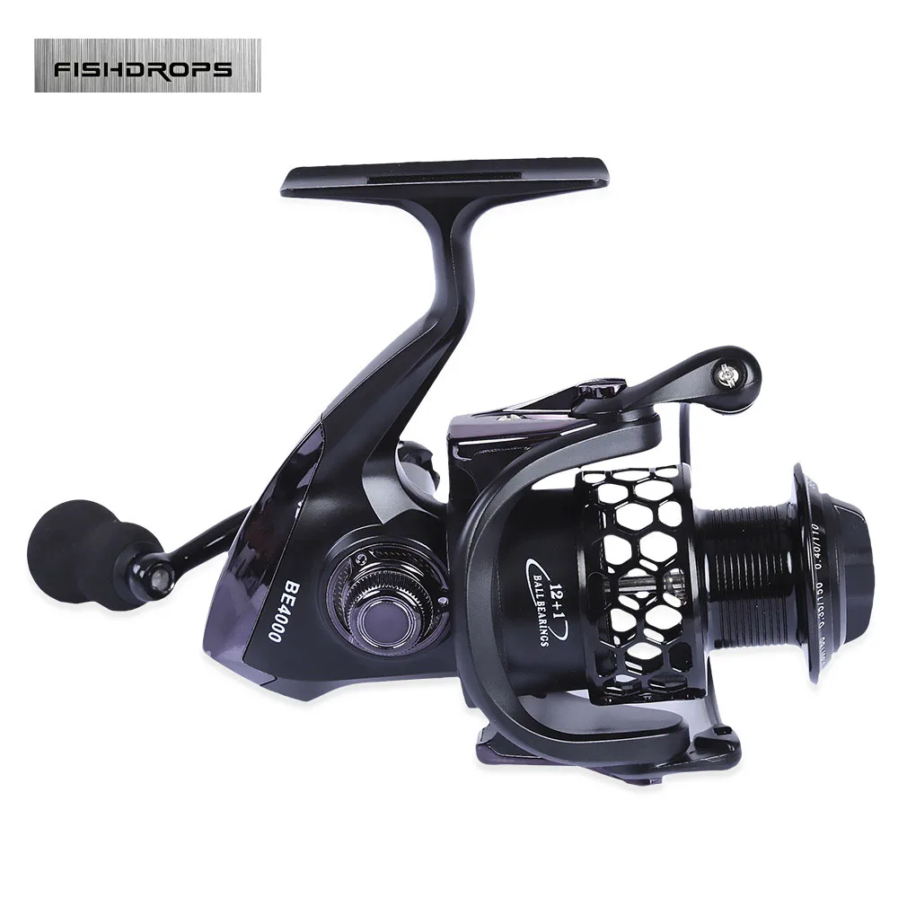 

FISHDROPS Full Metal Carp 12 Ball Bearings Fishing Spinning Reel Aluminum Anti-reverse Lightweight Durable Fishing Reel
