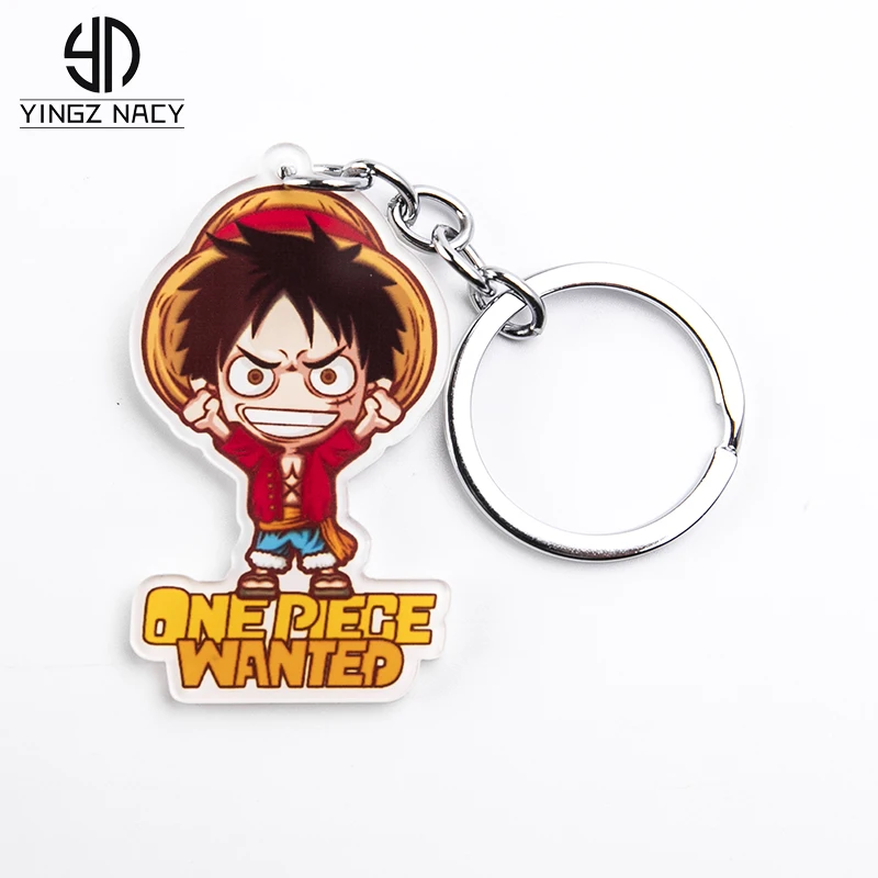 Japan Anime ONE PIECE Monkey·D·Luffy Acrylic Key Ring Pendant Keychain Gift