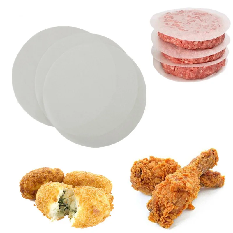 

500pcs/set Round Hamburger Patty Paper Parchment Paper Liners Non-Stick BBQ Oven Baking Paper Kitchen Accessories