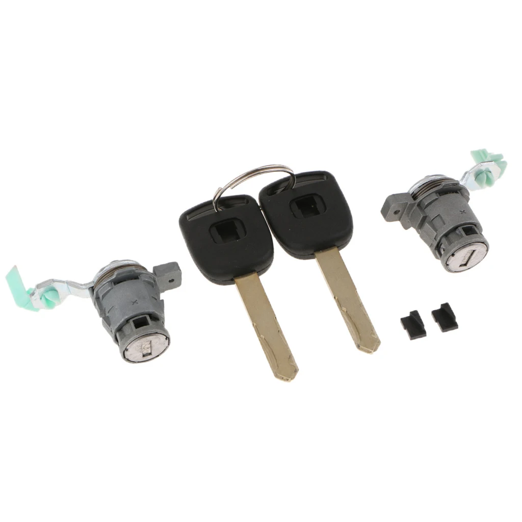 2Pcs Ignition Cylinder Door Lock Core With 2 Keys Parts For Honda CR-V 03-06
