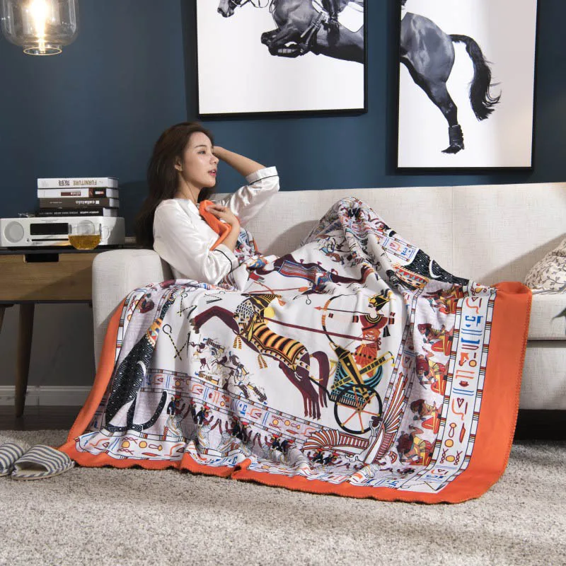 Современный роскошный, двойной слой мягкие покрывала для кресла наволочка, домашний декор вязаный плед путешествия вес Гравитация одеяло s массивное пледы одеяло - Цвет: 18