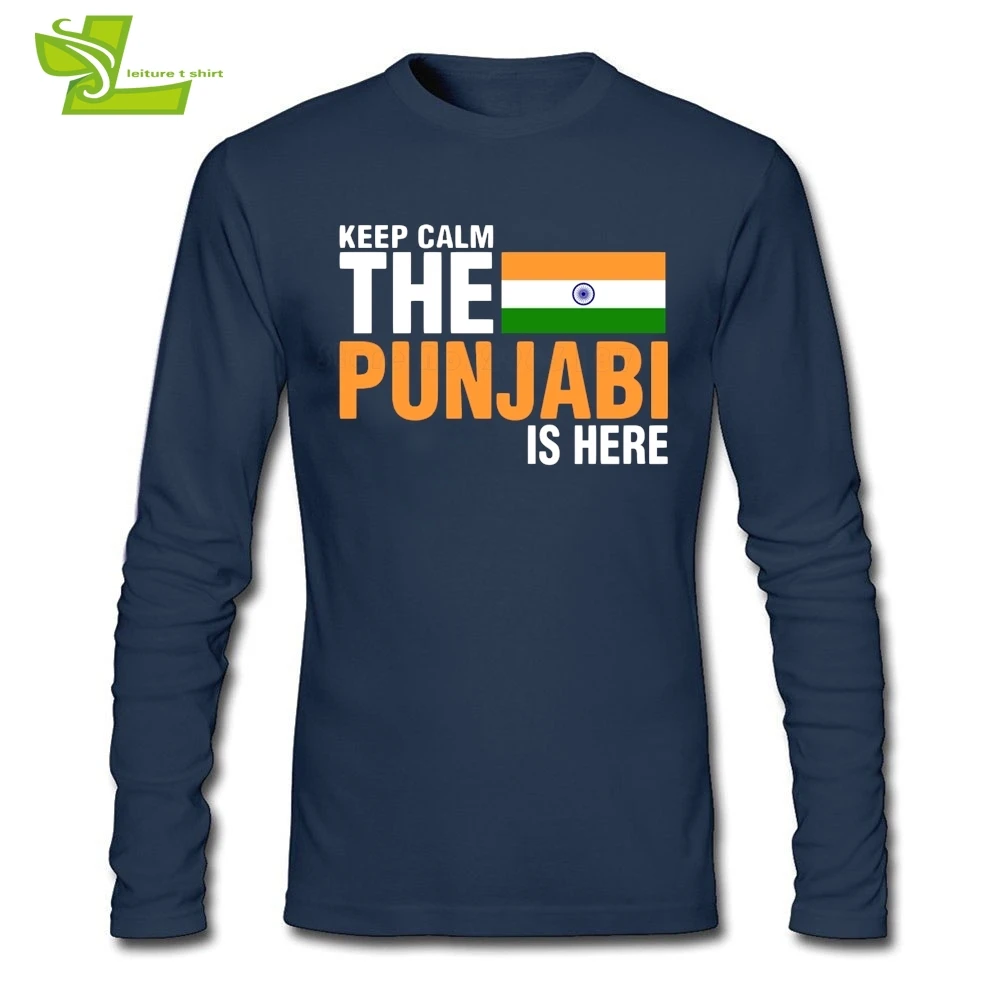 Keep Calm Fear The Punjabi Is Here T Shirt Male New Coming Tshirt Normal T Shirt Men's Autumn