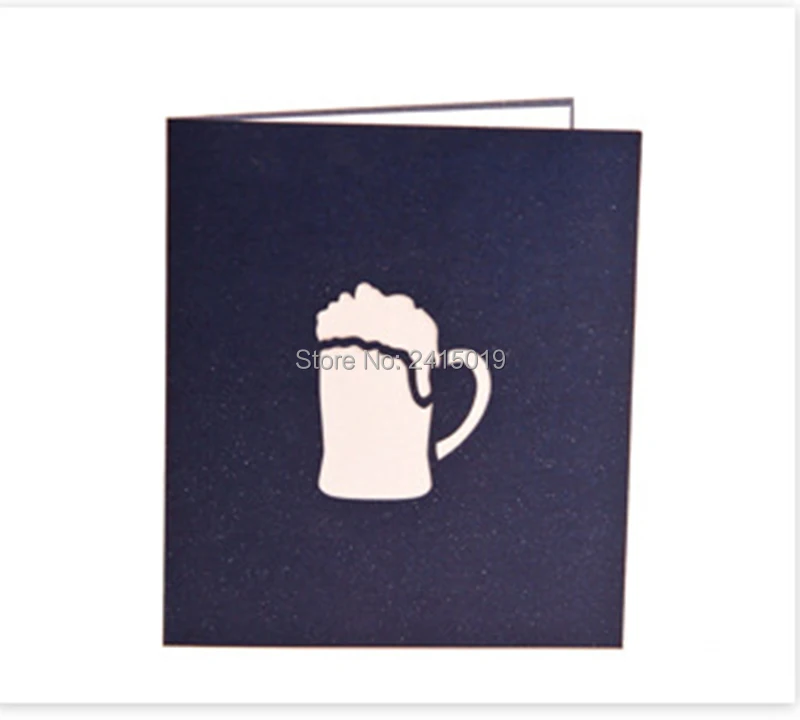  Free shipp 3pc/lot 15x13cm handmade exquisite 3D fold up father's day cards wedding party greeting  - 32821316705