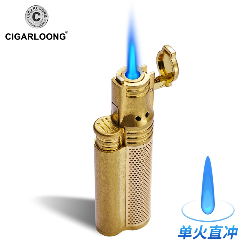 

Free Ship Windproof Metal Torch Lighter Gasoline Cigar Lighter Jet Cigar Cutter Punch Drill CL-3231