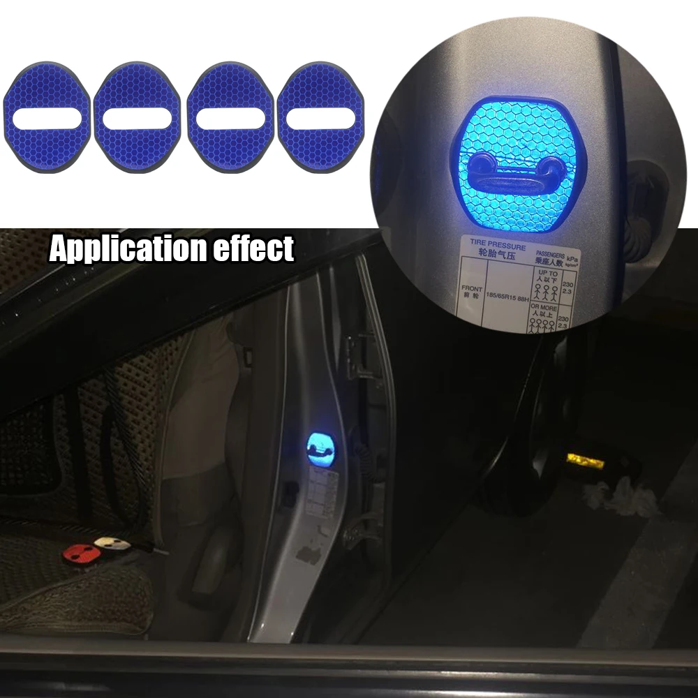 Car Door Lock Cover Buckle Sticker Protector Cover For Mitsubishi Outlander 2006 To 2012 For Pajero Plastic 4pcs Car Styling 11