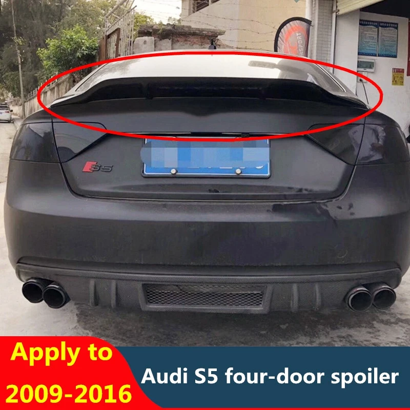 A5 S5 Carbon Fiber Frp Spoiler 08 16 For Car Trunk Tail Fin Rear Wing Audi S5 Sportback High Quality Black Spoiler Auto Parts Buy At The Price Of 65 99 In Aliexpress Com