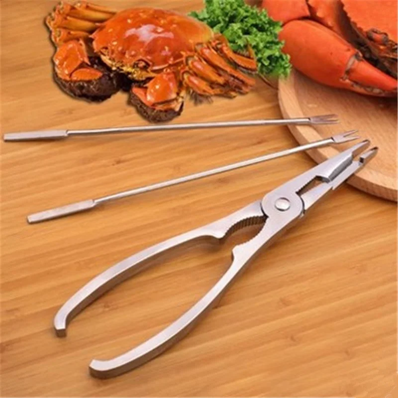 Basic Crustacean Set Lobster & Crab Claw Cracker and 4 Stainless Seafood Picks Set. Basic Crustacean Set Lobster & Crab Claw Cracker and 4 Stainless Seafood Picks Set.