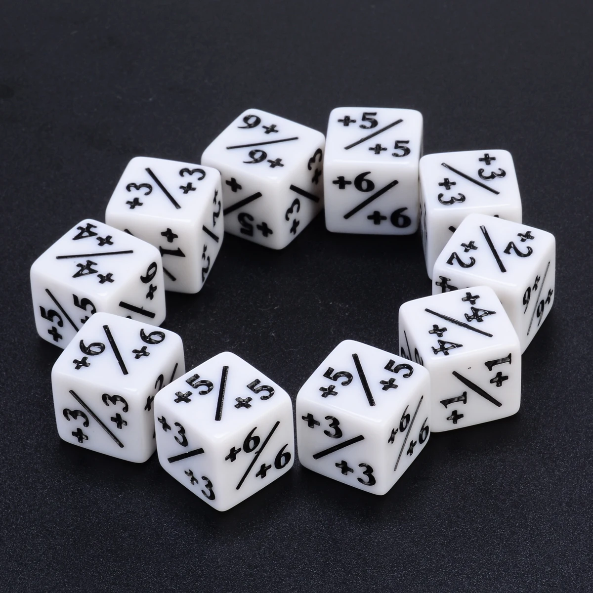 10 шт.+ 1/+ 1 белые счетчики игральных костей портативные цифровые кубики для магии The Gathering& MTG Игры покер бар азартные игры развлекательный инструмент