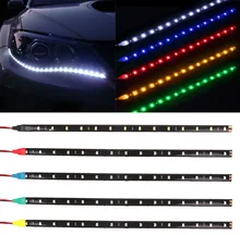 1Pcs Lot 30cm 15 LED Daytime Running font b lights b font DC12V 3528 Waterproof Auto