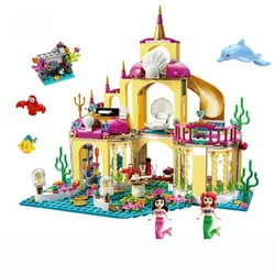Принцесса подводный дворец девушка друзья строительные блоки 402 шт Кирпичи игрушки для детей совместимый с друзьями