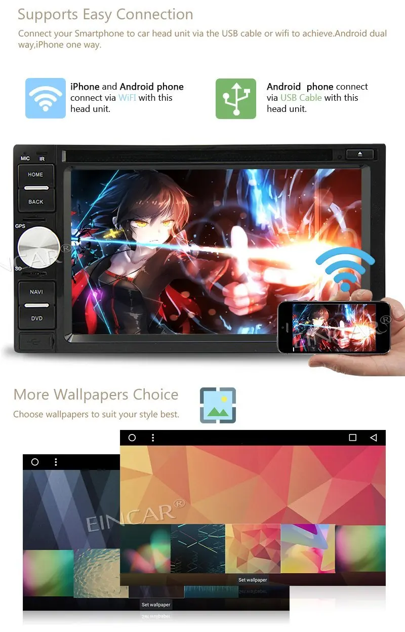 Flash Deal 2 din Wifi Mirrorlink Android 7.1 Car Audio Stereo in Dash Car DVD Player HD Video Unit with GPS Navigation Free Back Camera 4
