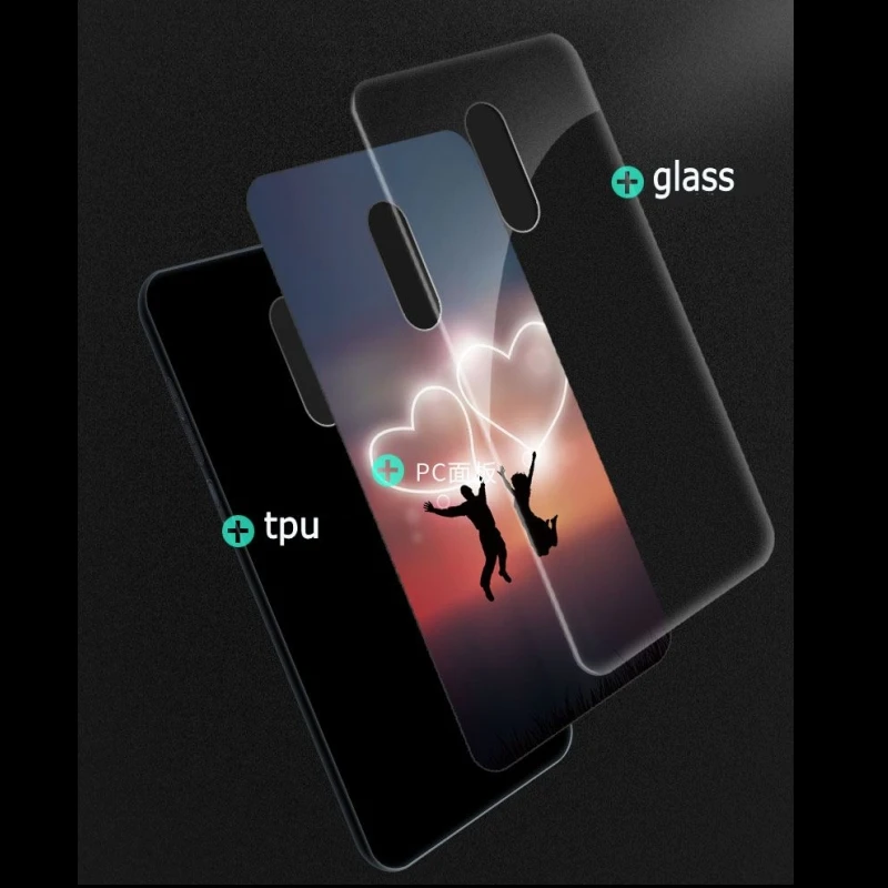 Tempered Glass Case For Xiaomi Redmi 5 Plus Cover Glossy Cartoon Cover for Xiaomi Redmi5 Plus Case with Same Front Glass Film
