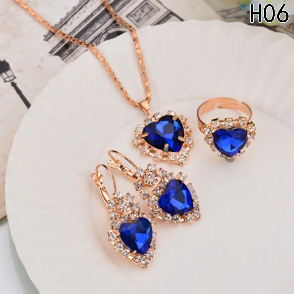 Комплект из колье сердца и с фианитом|jewelry sets for women|jewelry setswhite stone jewelry set |