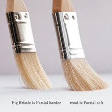 Кисть для гуаши, масляная живопись, акриловая пигментная щетина/шерсть, кисть для волос, ручка, длинная ручка, щетка для очистки, художественная, акварельная, ручная роспись