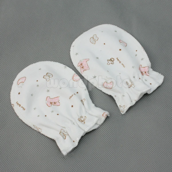 2 пары малыш ребенок Anti Scratch Перчатки, варежки для новорожденных мальчиков и девочек Handguard Цвет случайный