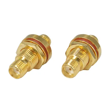 

10 Pieces SMA Adapter SMA Female Jack to SMA Jack Female Bulkhead Panel Mount O-Ring Straight Connector