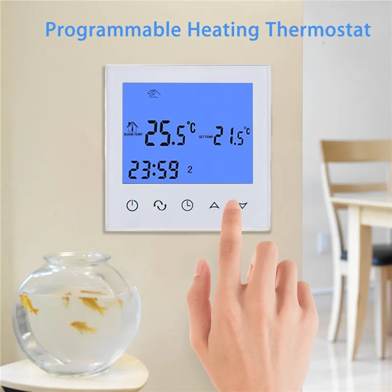 Programmable Wifi Thermostat Smart Home Water Heating Smart Programmable Room Temperature Controller with Sensors Touch Screen Programmable Wifi Thermostat Smart Home Water Heating Smart Programmable Room Temperature Controller with Sensors Touch Screen