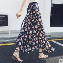 Дневники Кэрол Для женщин модное платье с цветочным рисунком с длинными юбка-пачка в стиле «Бохо Стиль Высокая Талия Повседневный шифоновый пляжный комбинезон юбки Saias 14 Цвет; сезон лето