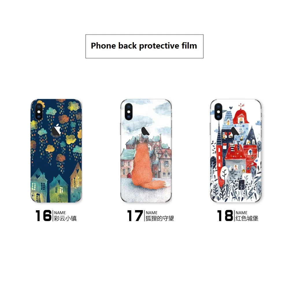 

Mobile Phone Sticker Film Creative Back Color Map Stickers Back Film Mobile Phone Protection Film for iPhone 6 6P 7 7P