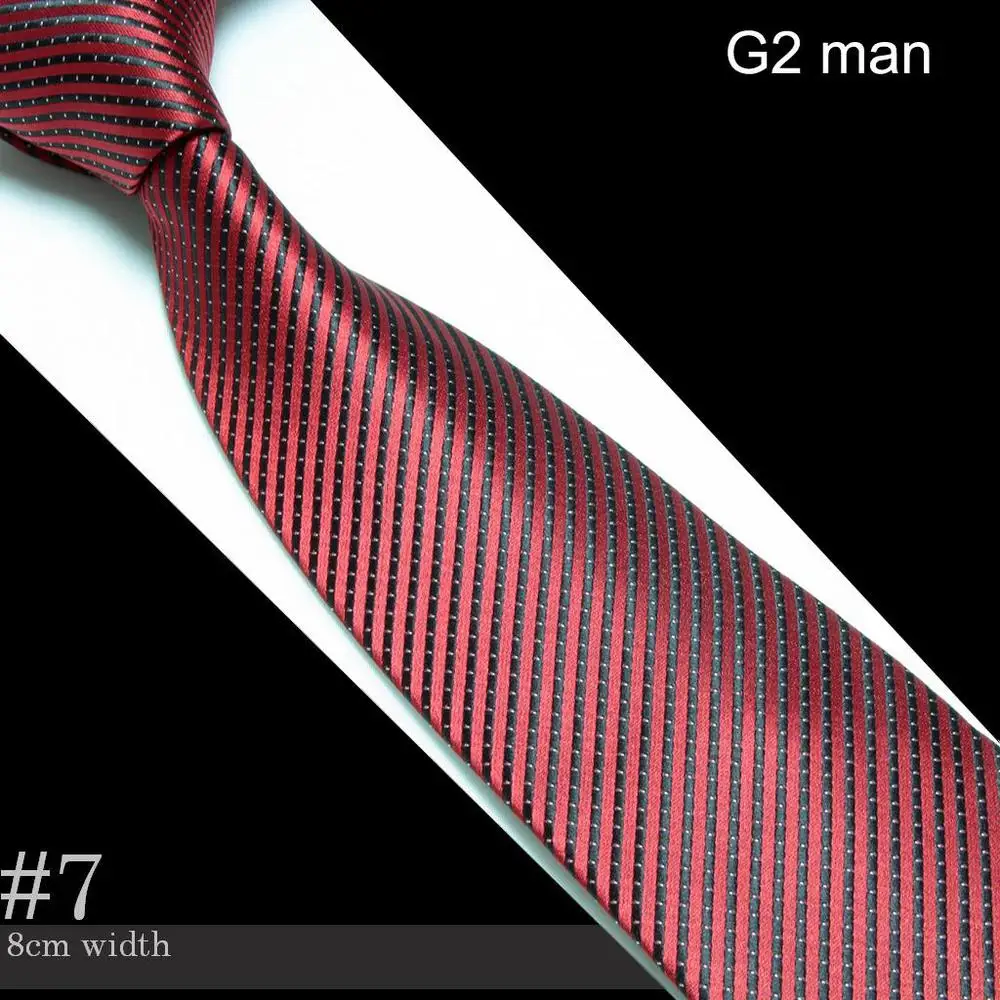 Синий для мужчин из микрофибры галстуки модные свадебные шелковые галстуки Полосатый Бизнес взрослых шеи галстук#15 - Цвет: 7