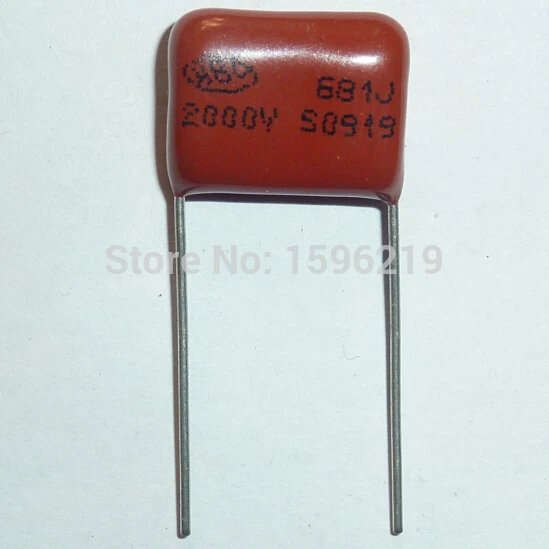 20pcs CBB capacitor 681 2000V 681J 2KV 680pF 0.68nF P15 CBB81 Metallized Polypropylene Film Capacitor | Электронные компоненты