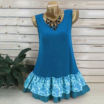 

Summer Sexy Plus Size 2XL 4XL 4XL T-Shirt Women Tshirt Oversized T Shirt O Neck Vest Tank Ruffle Tops Female Tee Shirt 7Q1882