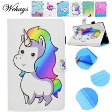 Wekays For Amazon HD8 2017 2016 Cartoon Unicorn Leather Case For Amazon Kindle Fire HD8 HD 8 2016 2017 8.0