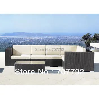 

New All Weather Modern Wicker Patio Lounge Sofa Group