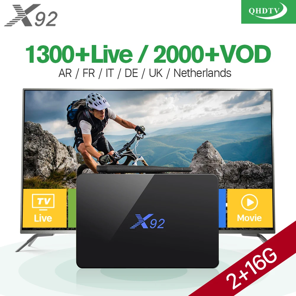 X92 IPTV French Box Android 7.1 S912 Octa Core 4K H.265 with QHDTV IPTV Subscription Arabic France IPTV VIP Sports Live X92 IPTV French Box Android 7.1 S912 Octa Core 4K H.265 with QHDTV IPTV Subscription Arabic France IPTV VIP Sports Live