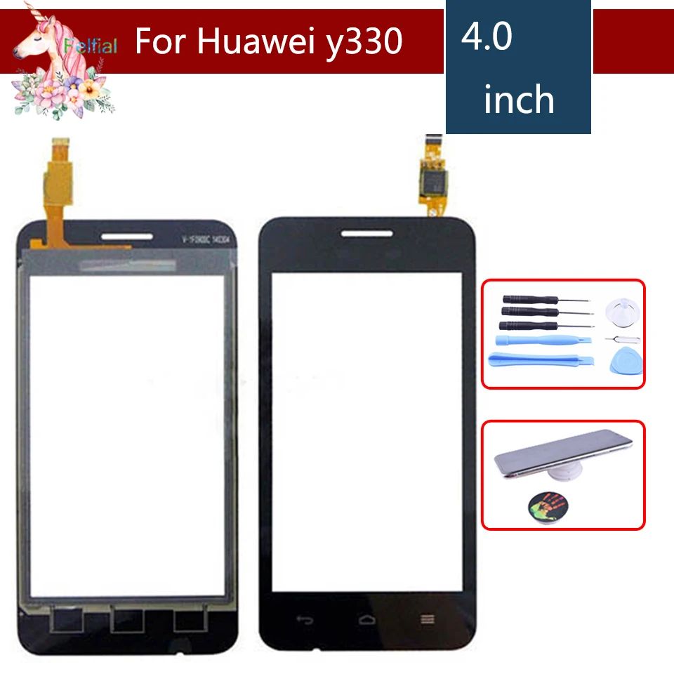 

For Huawei Ascend Y330 Touch Screen Touch Panel Sensor Digitizer Front Outer Glass Lens Touchscreen No LCD black white