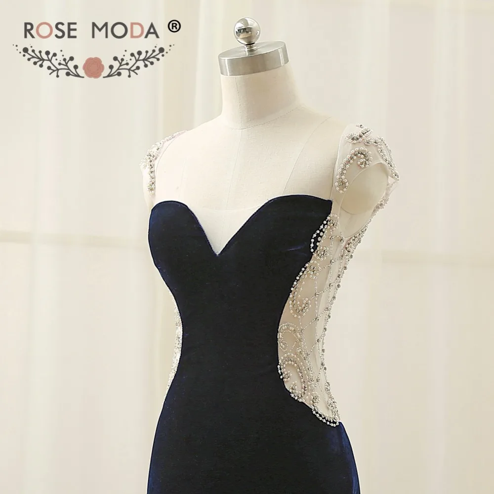 Розовое Moda темно-синее бархатное платье для выпускного вечера с кристаллами сзади, длинное платье для выпускного вечера es реальные фотографии