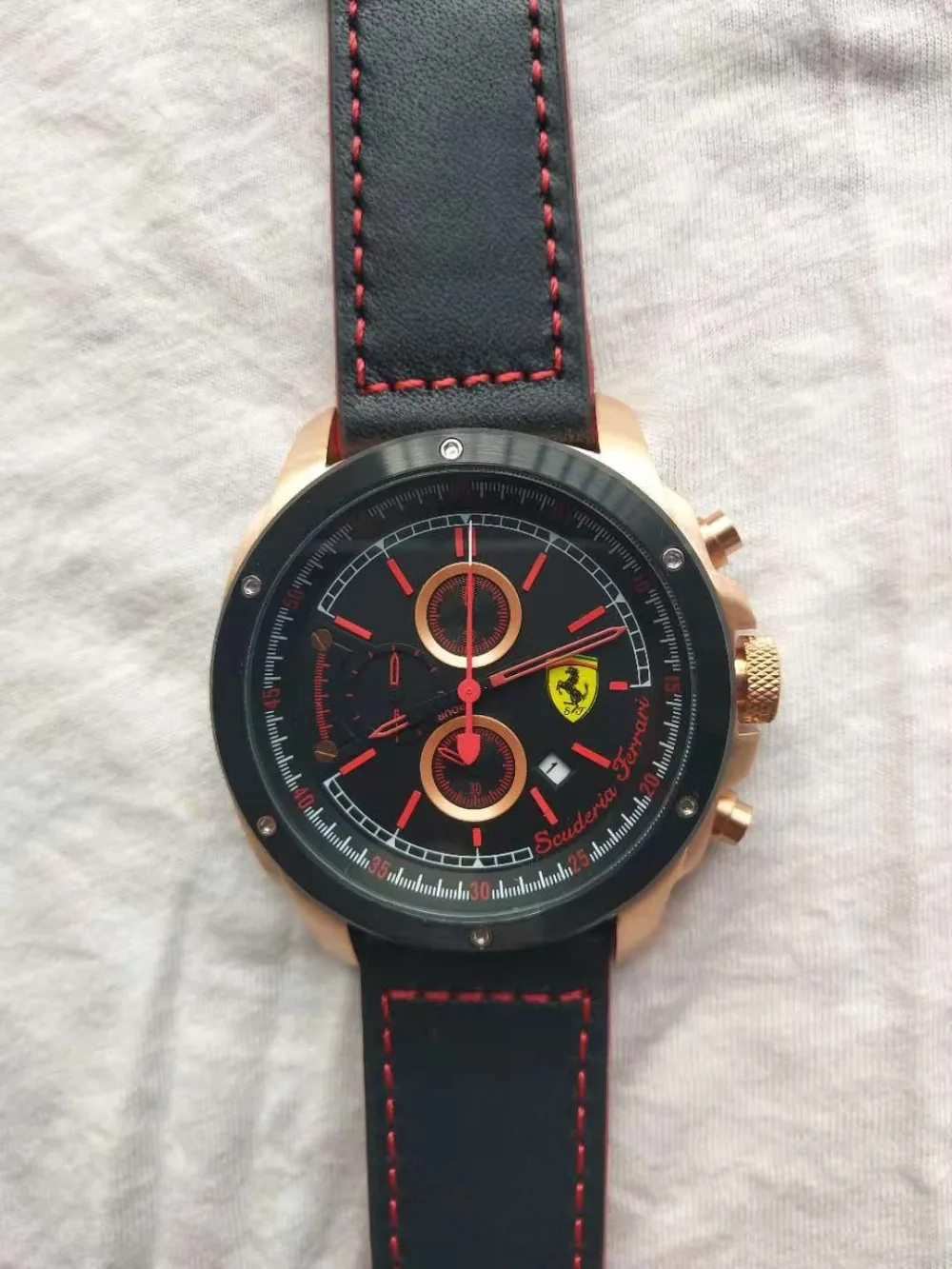 

SCUDERIA FERRARI Brands Trendy Casual Black Dial Cool Watch Men's Sports Fashion Wristwatch Waterproof Male Quartz Watch 9841445