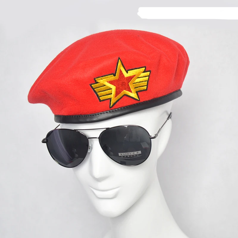 Autumn Winter Wool Felt Berets for Men Women Fashion European US Army Caps British Style Sailor Hats Security Cap for Unisex 2