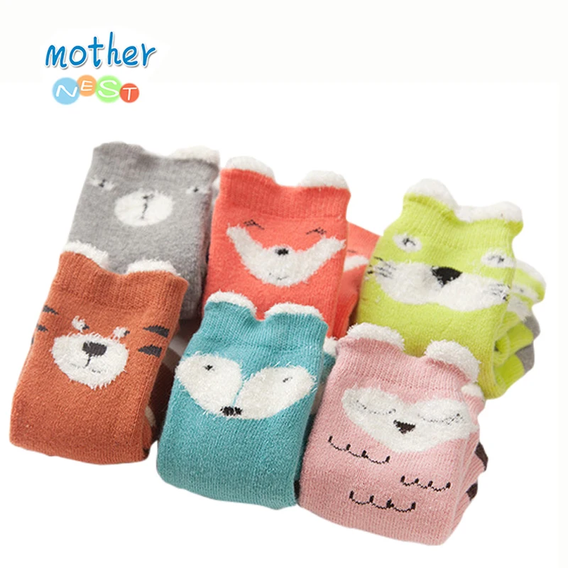 2018 New Styles Baby Newborn Warm Socks Baby Boy Floor Shoes Sock Toddler Infant Socks Animal Fox Winter Short Socks (5)