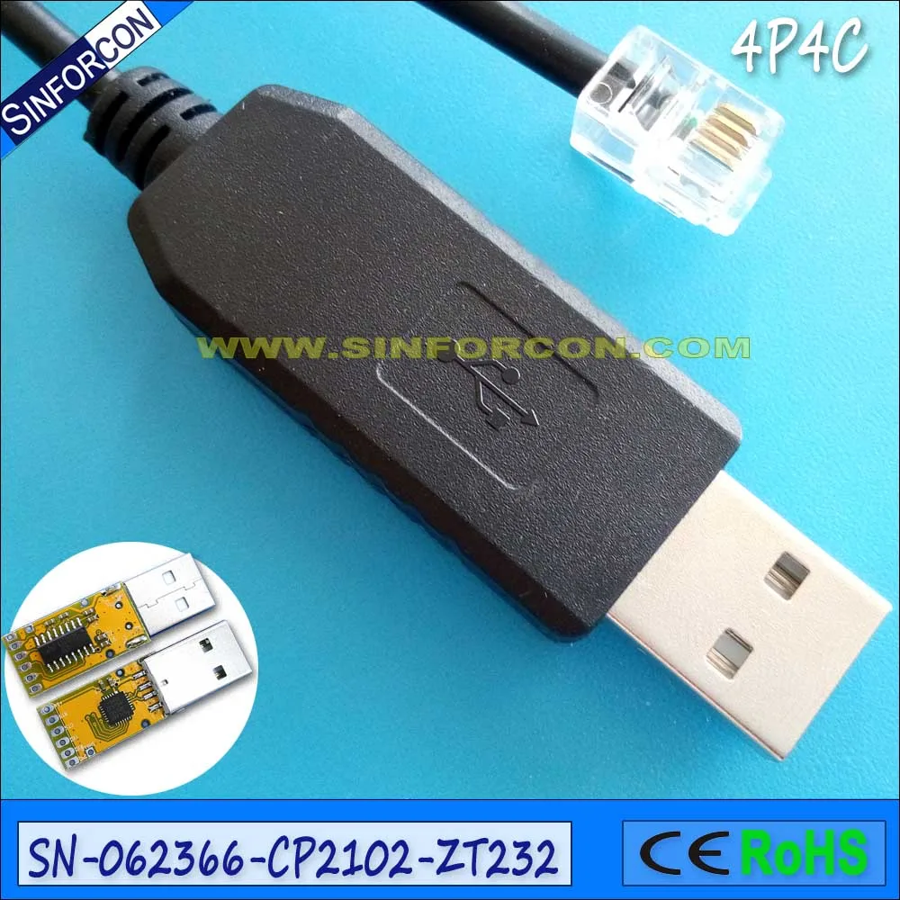 Кабель переходник silabs cp2102 с usb rs232 на rj11 rj12 rj45|adapter cable|rj45 converterusb |