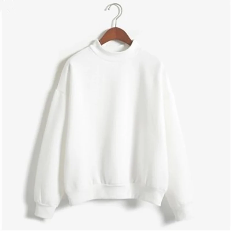 YZ Kpop Sweatshirt Women 2019 Autumn New Solid Color O Neck Plus Size Ladies Casual Sweatshirt