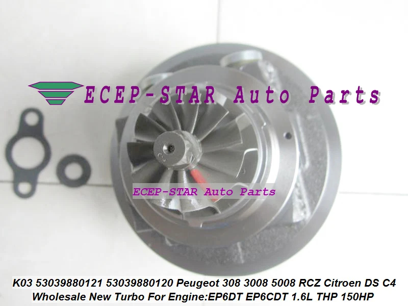 K03 53039880121 53039880120 53039880104 Turbocharger Turbo CHRA Cartridge For Peugeot 207 308 3008 5008 RCZ Citroen DS 3 C4 EP6DT EP6CDT 1.6L (4)
