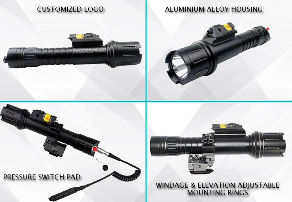 Scope com Picatinny Luz + Verde Laservelocidade Lumen Arma Rifle Gun Lanterna Tática Militar Visão Laser Montagem Ar15 Ak47 500 10 Esporte e Lazer
