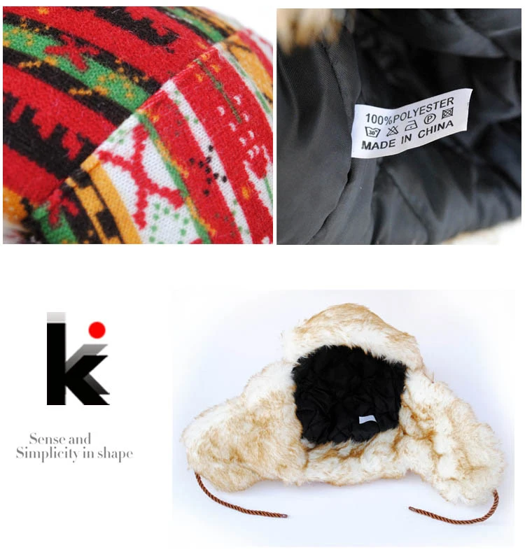 Российский бомбардировщик зимняя шапка Модные утепленные пряжи Лэй Фэн крышка уха шляпы для женщин Шапки