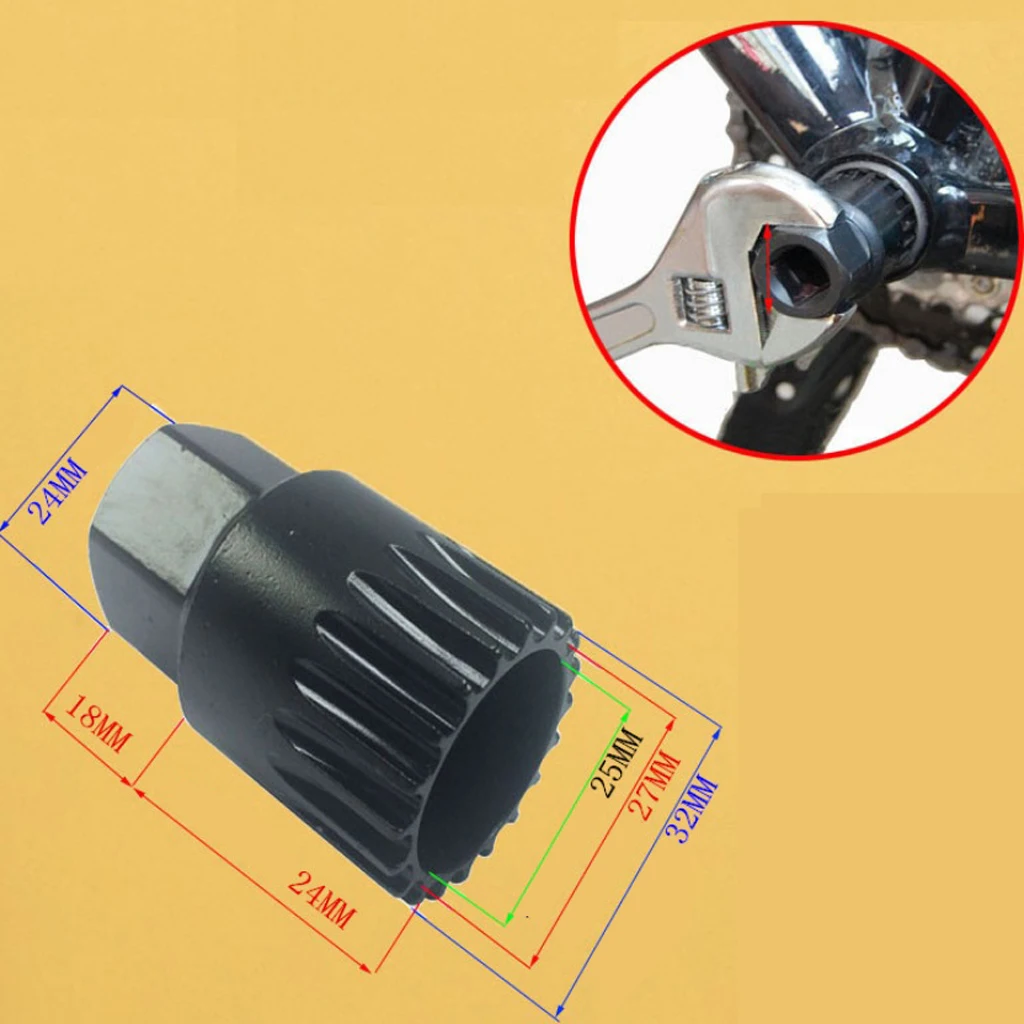 Carbon Steel Bike Bicycle Crank Extractor Puller Bottom Bracket Remover Repair Tool Black Bicycle Repair Tools 